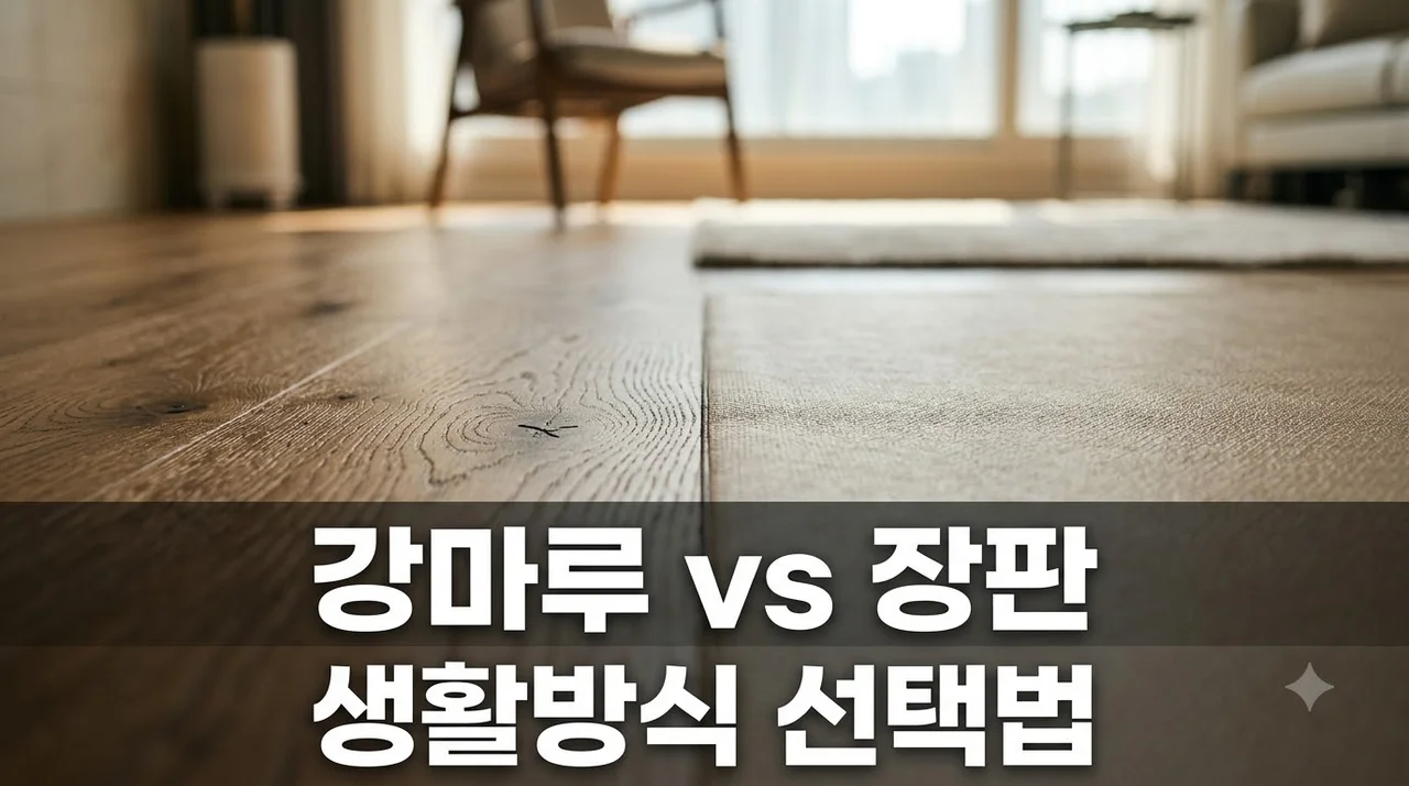 강마루시공 장판 고민 해결! 내 생활방식에 딱 맞는 바닥재 선택법