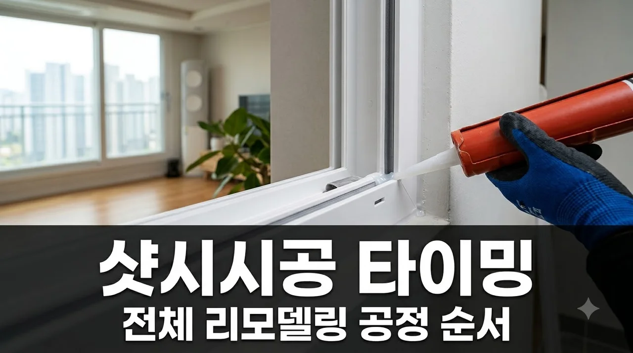 샷시시공 골든타임! 아파트 리모델링 전체 공정 순서와 교체 팁