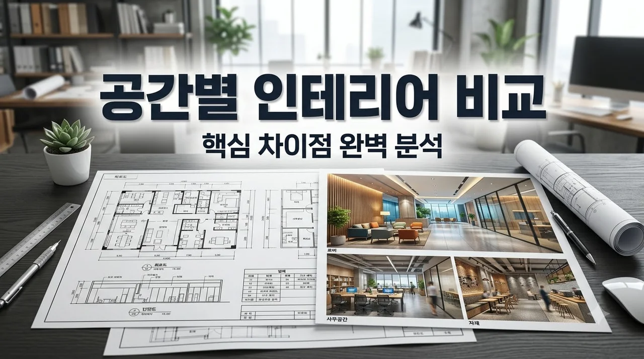 아파트 상가 병원 학원 카페 인테리어 차이점 총정리