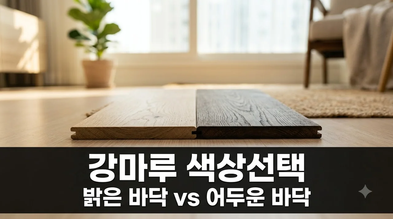 강마루시공 거실 색상 추천 밝은 바닥 어두운 바닥 완벽 비교