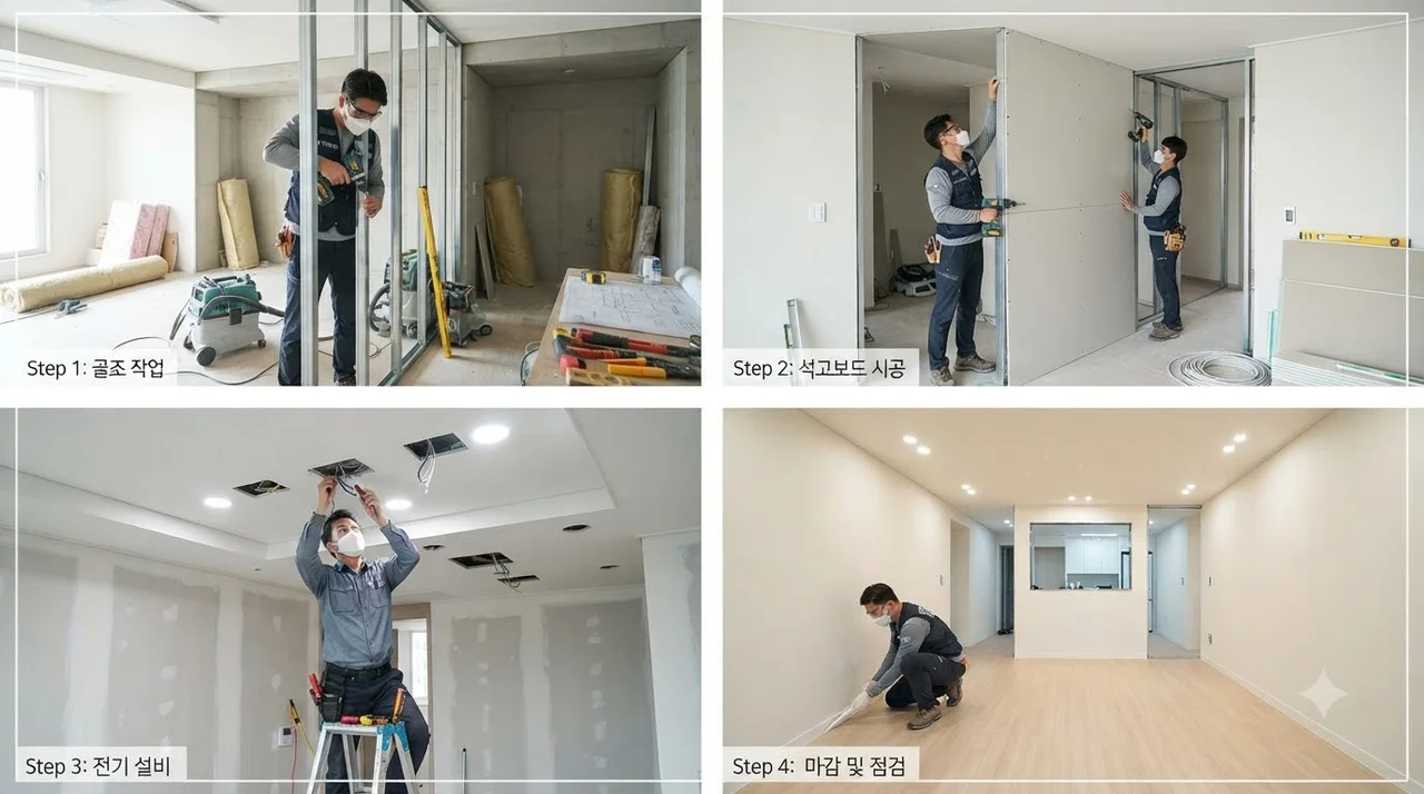 체계적인 리모델링 공사 진행 스텝 가이드