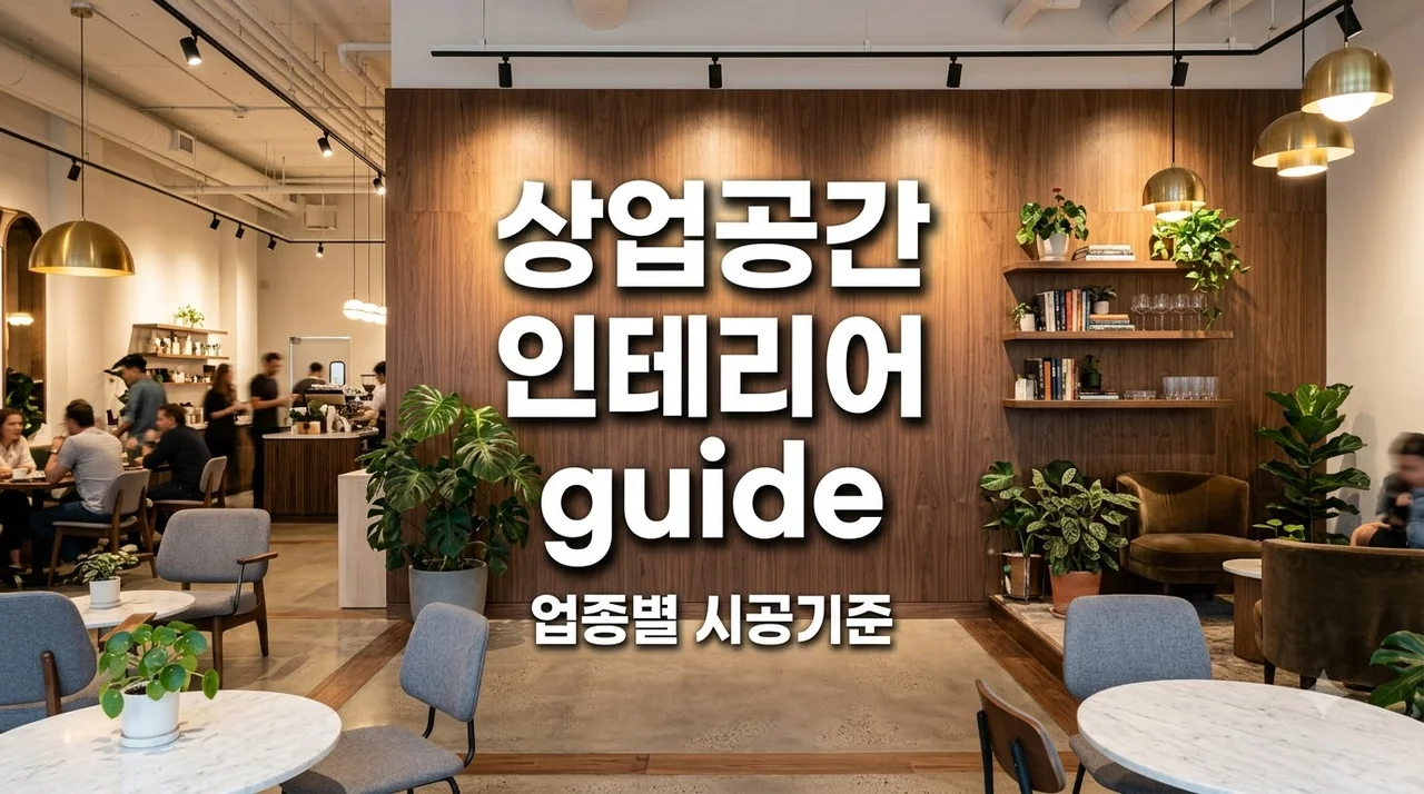 상업공간 인테리어 병원 학원 카페 업종별 핵심 시공 기준 완벽 정리