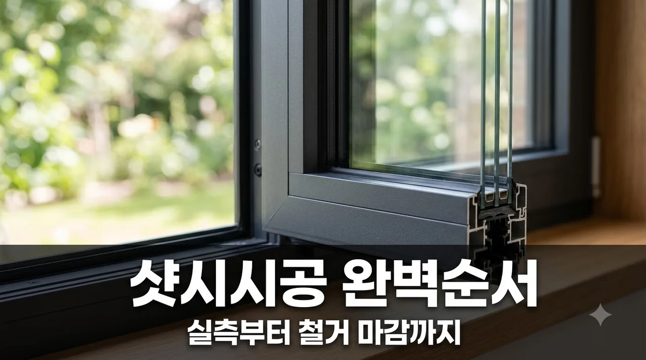 샷시시공 교체 전 실측부터 철거 마감까지 완벽 공정 순서 총정리
