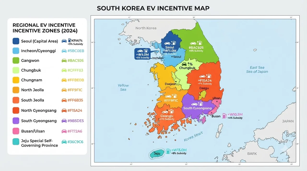 지역별 지자체 전기차 보조금 차이점 분석