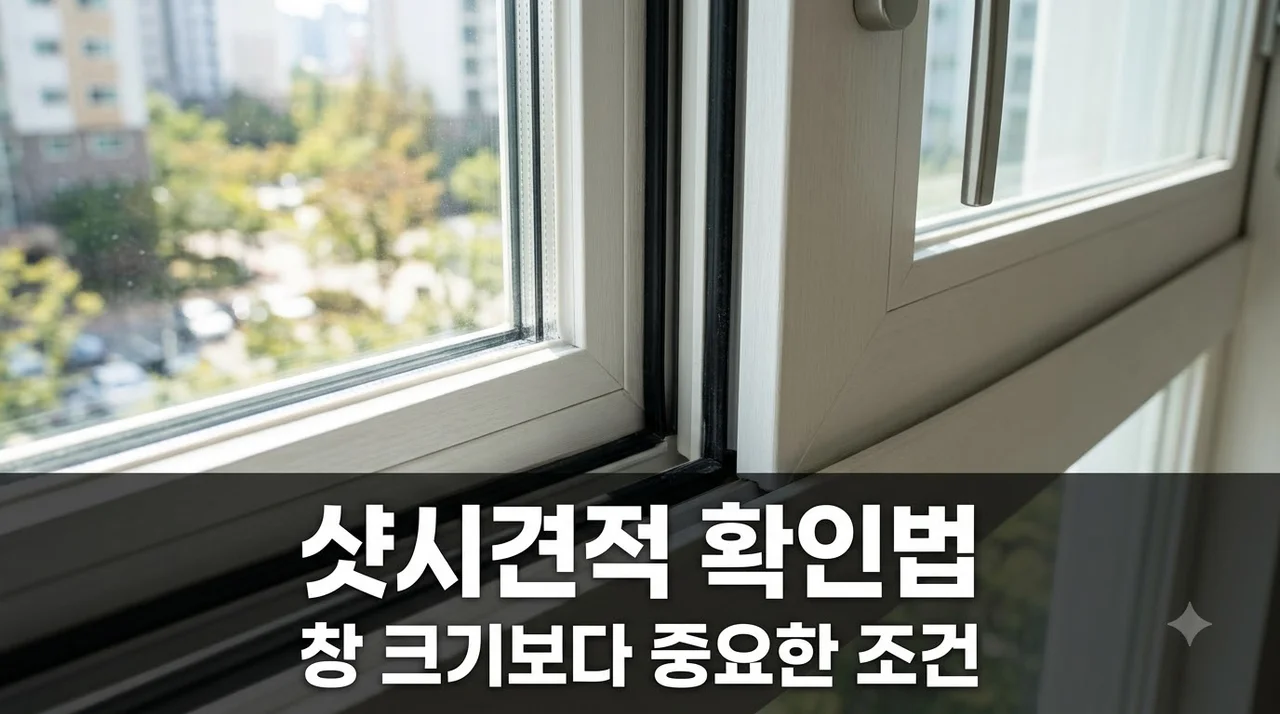 샷시시공 견적 받을 때 창 크기보다 먼저 확인할 시공 조건 4가지
