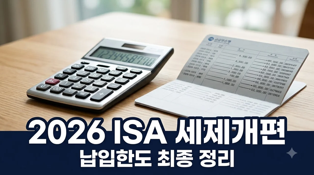 2026 세제개편 ISA 상향 결국 철회? 확정된 납입한도와 비과세 총정리..