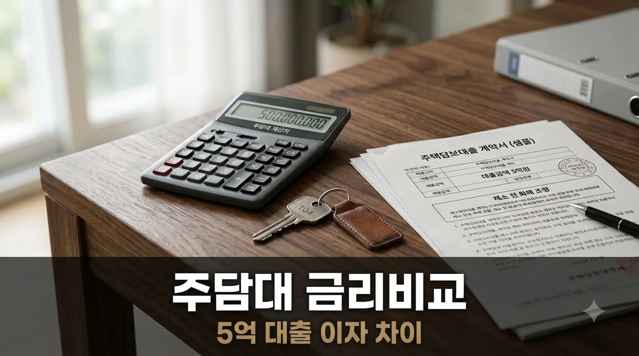 5억 빌릴 때 주담대 고정금리 vs 변동금리.. 결국 이 선택으로 연 400만원 갈렸다?