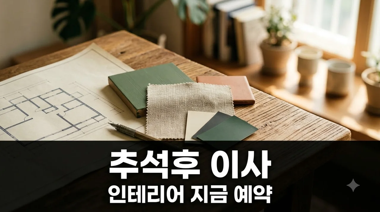 추석 지나고 이사 계획 있다면?.. 지금 인테리어 업체 예약해야 하는 이유