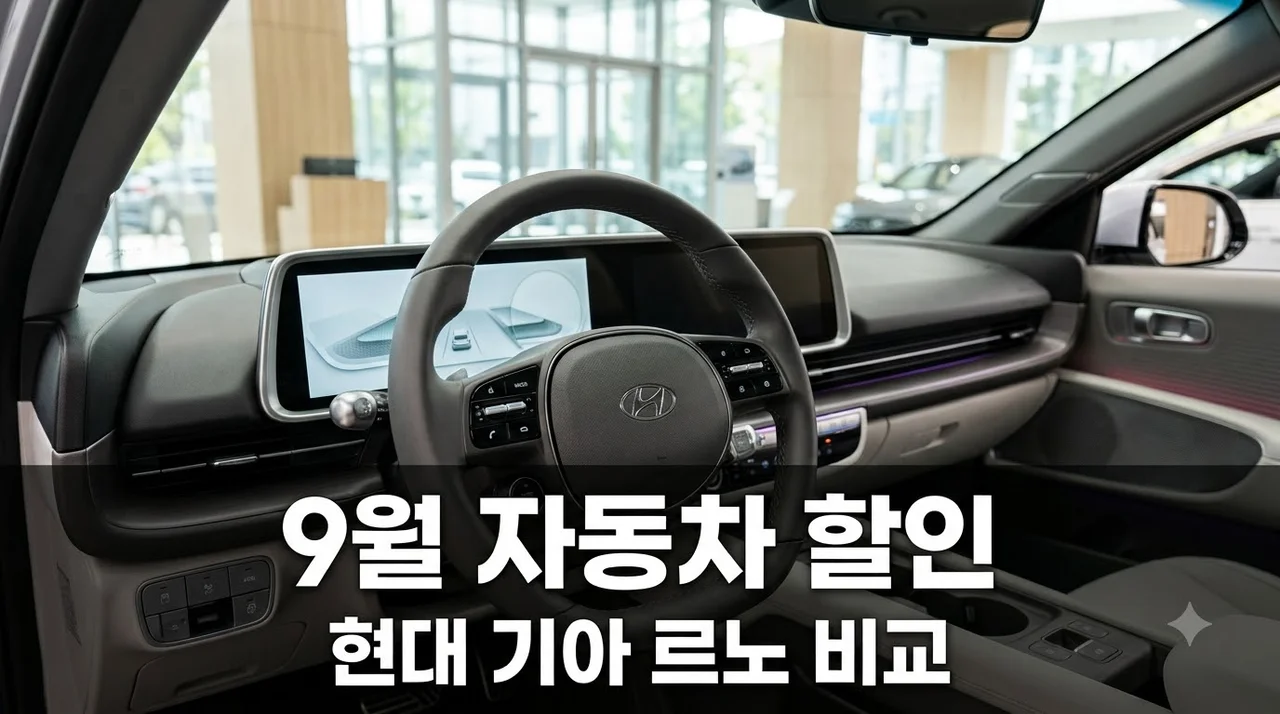 알고 보니 650만원 차이? 현대차·기아 9월 자동차 할인 총정리..