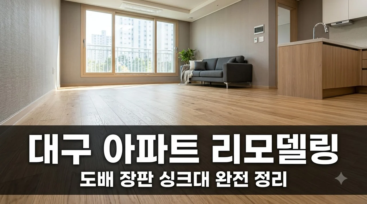 대구 아파트 이사 전 인테리어 도배 장판 싱크대교체 상담 및 견적 팁