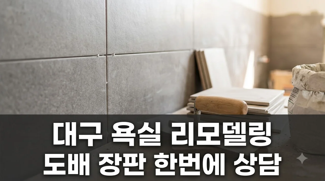 대구 아파트 욕실 리모델링 도배 장판 동시 상담으로 비용 절약하는 꿀팁