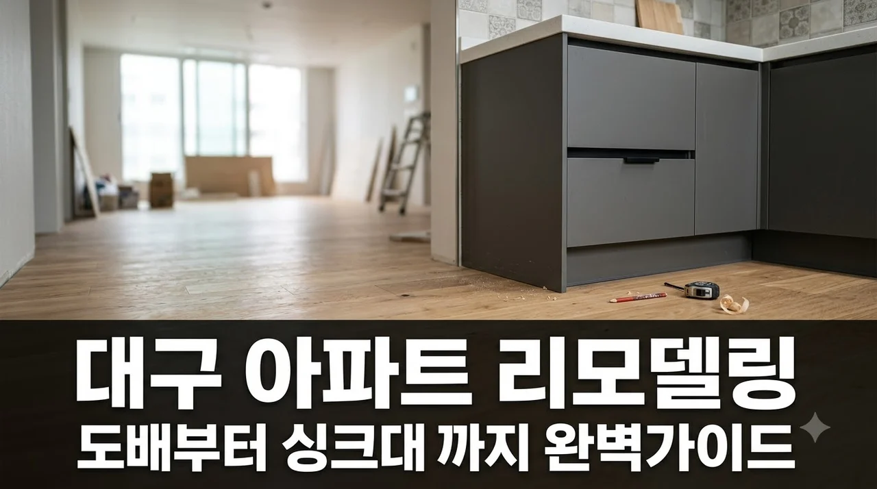 대구 아파트 인테리어 리모델링, 도배부터 싱크대교체까지 완료 가이드