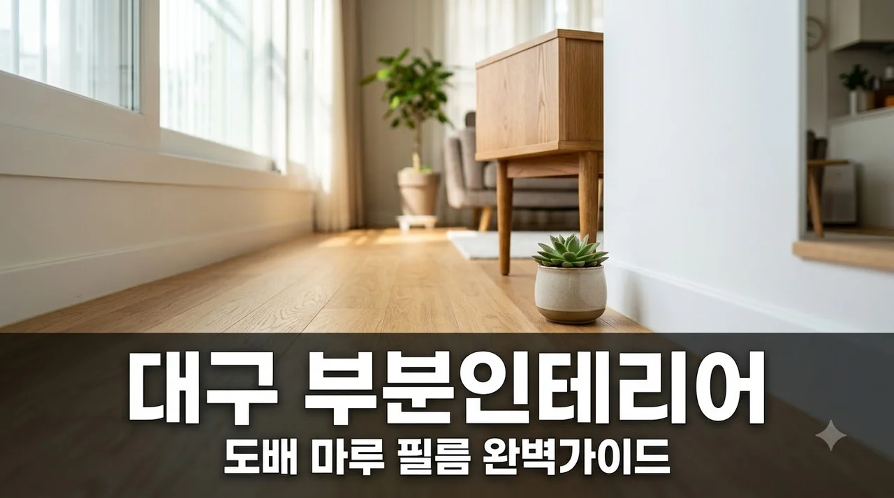 대구 아파트 부분 인테리어 도배·마루장판·필름 시공 비용 절감 팁