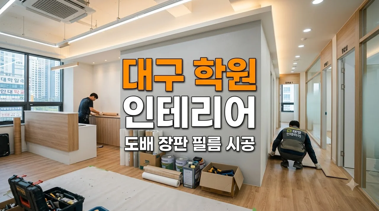 대구경북 학원 인테리어 리모델링 완벽 가이드! 도배 장판 필름 시공 전문 추천