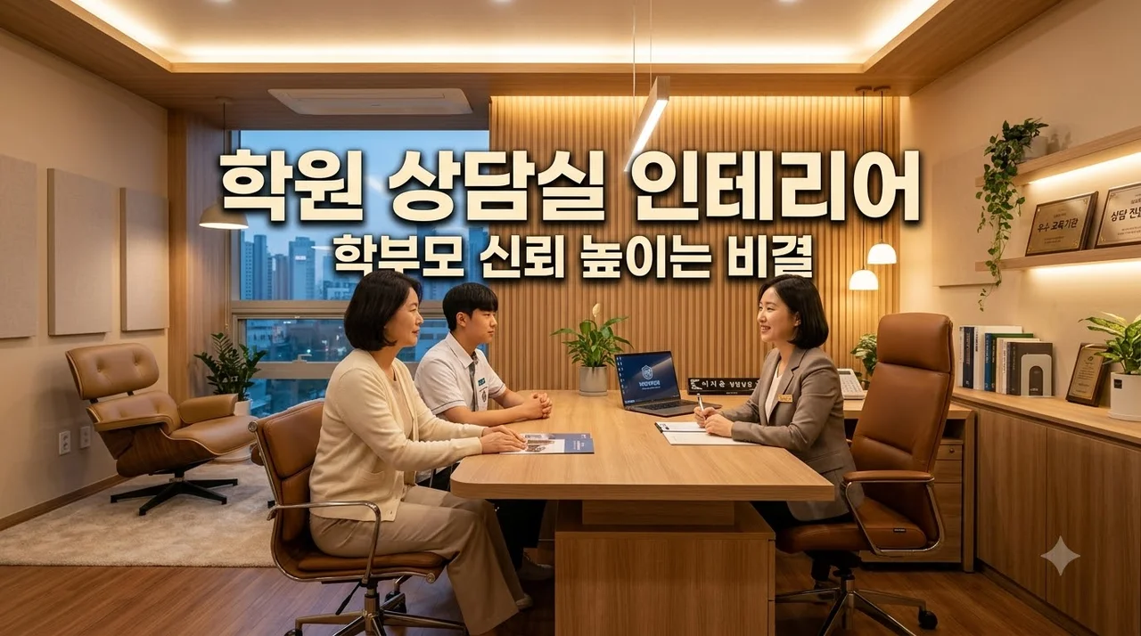 대구경북 학원 상담실 인테리어, 학부모 신뢰를 높이는 공간 연출법