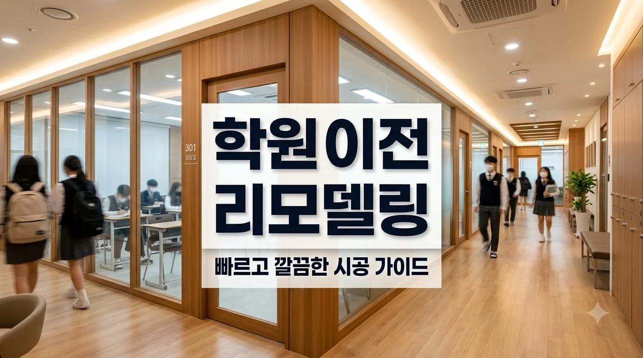 대구 학원 이전 리모델링 빠르고 깔끔한 시공 상담 노하우