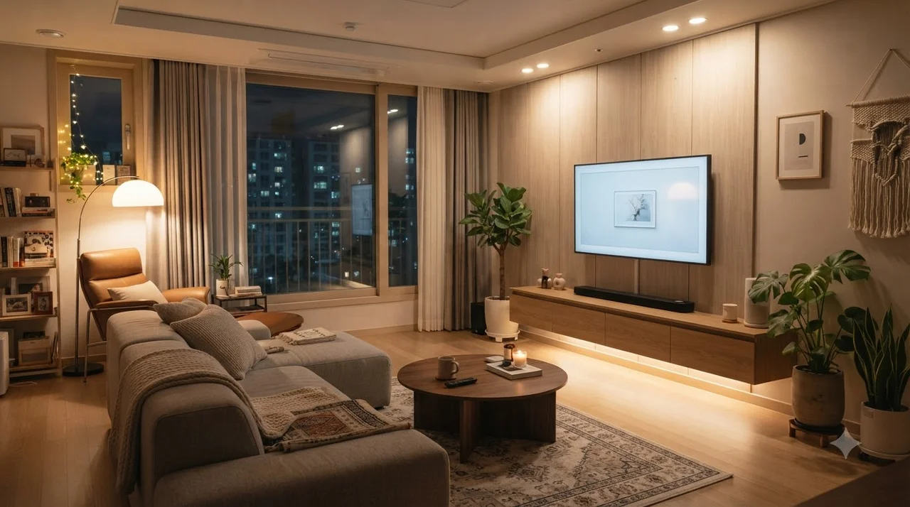 편안한 TV 시청을 위한 거실 인테리어 환경 조성 팁