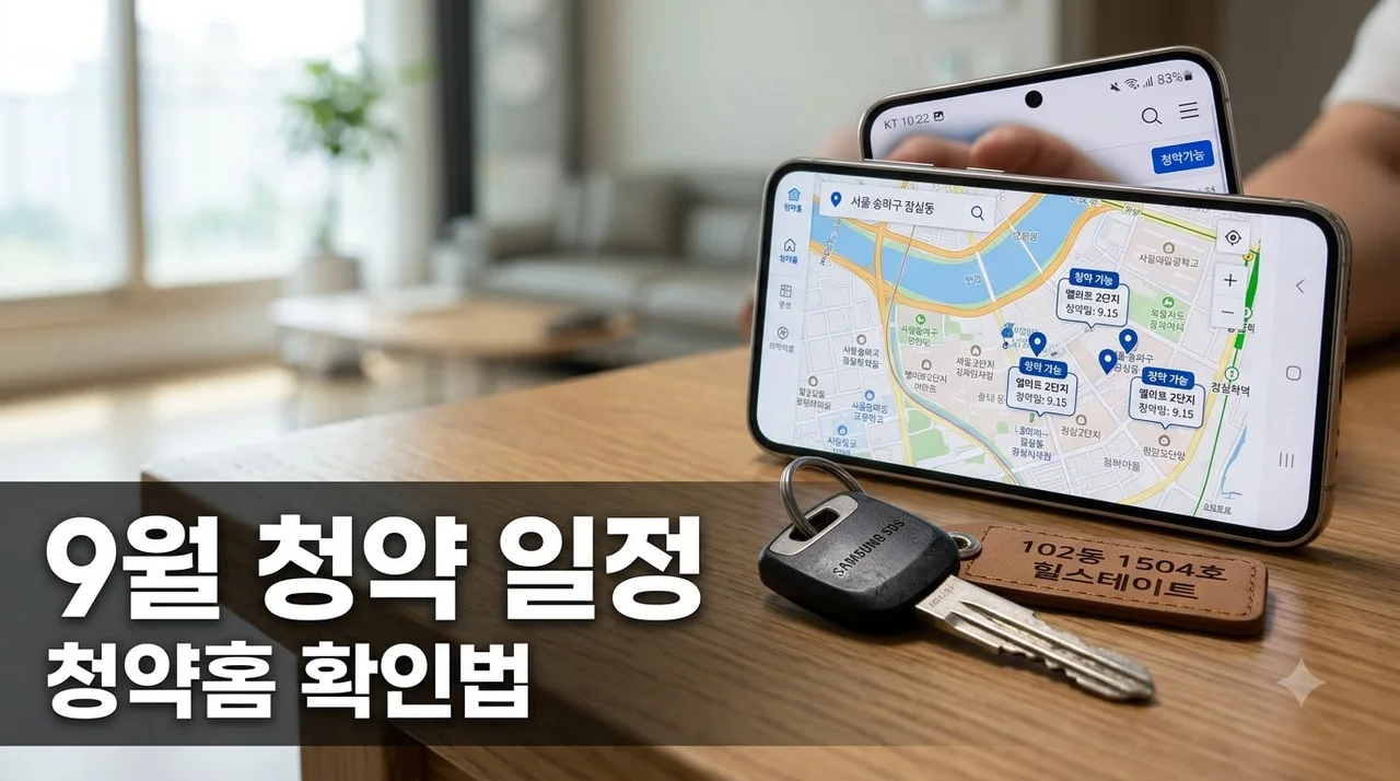 9월 청약 어디가 남았나? 청약홈에서 일정 확인하는 방법