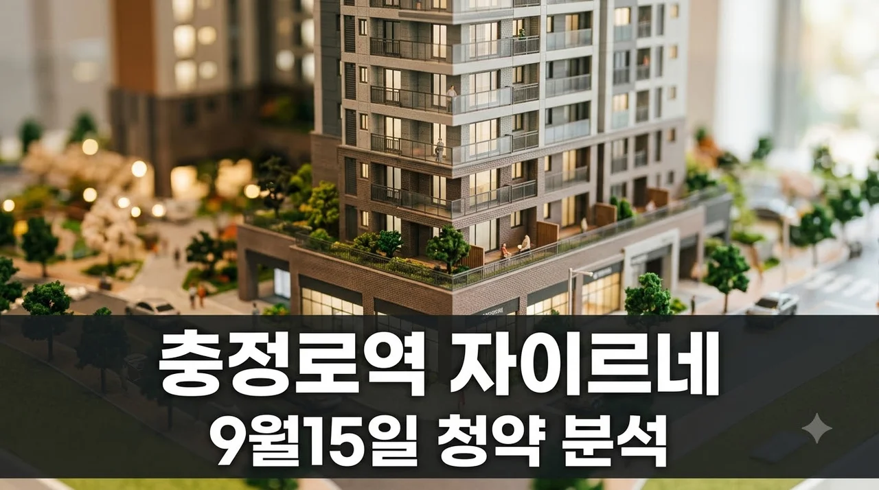 9월15일 충정로역 자이르네 청약.. 이 분양가에 진짜 넣어도 될까?