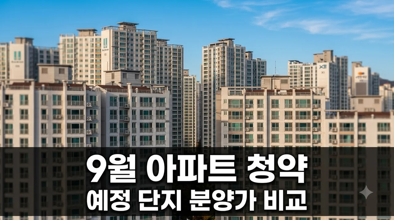 9월 아파트 청약 예정 단지 모음.. 알고 보니 로또 분양 차익이 이정도?