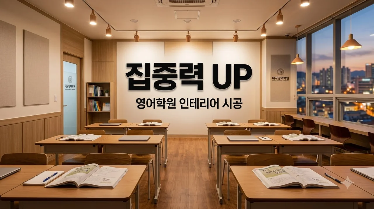 대구 영어학원 인테리어 집중되는 강의실 시공 포인트 5가지