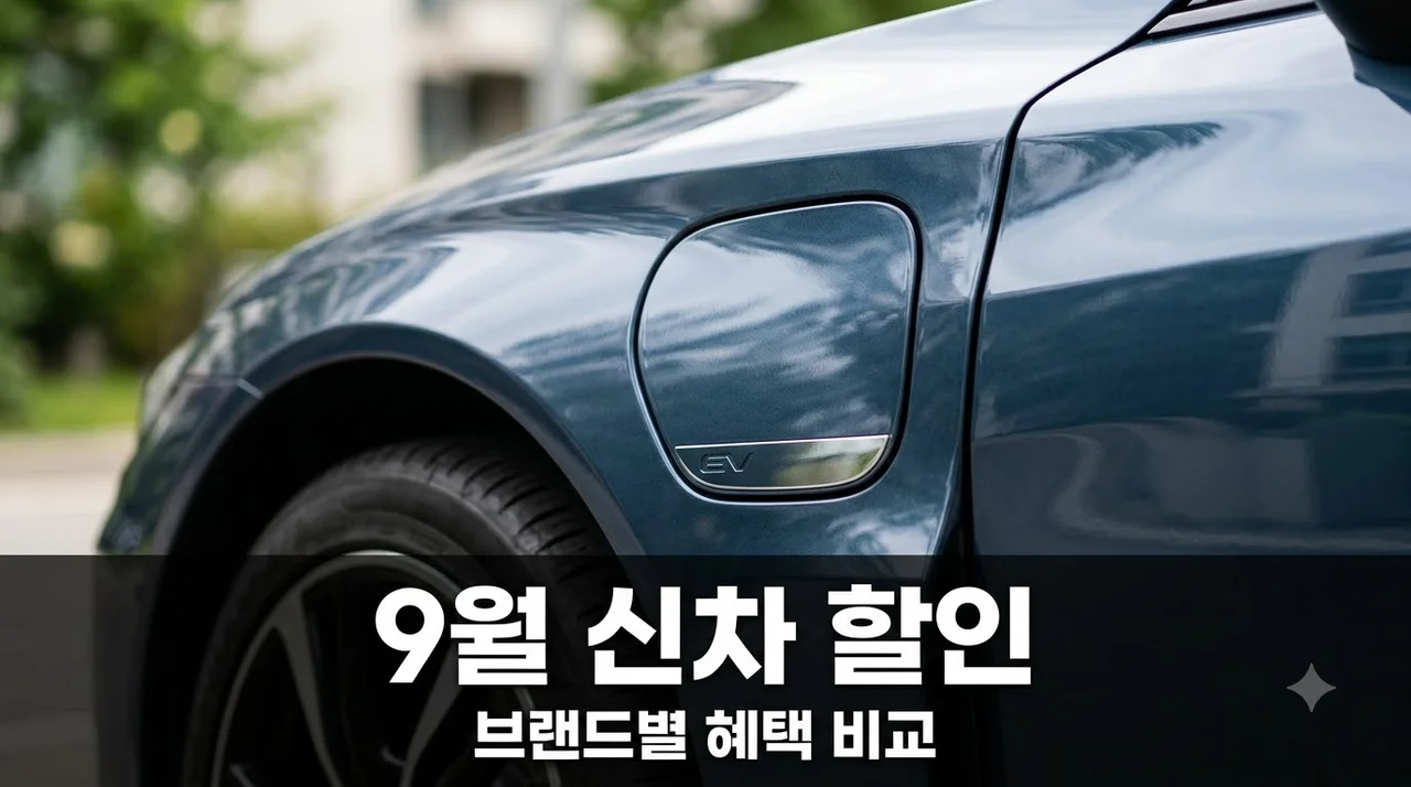 지프 최대 1,300만원? 9월 자동차 할인 브랜드별 파격 혜택 총정리..