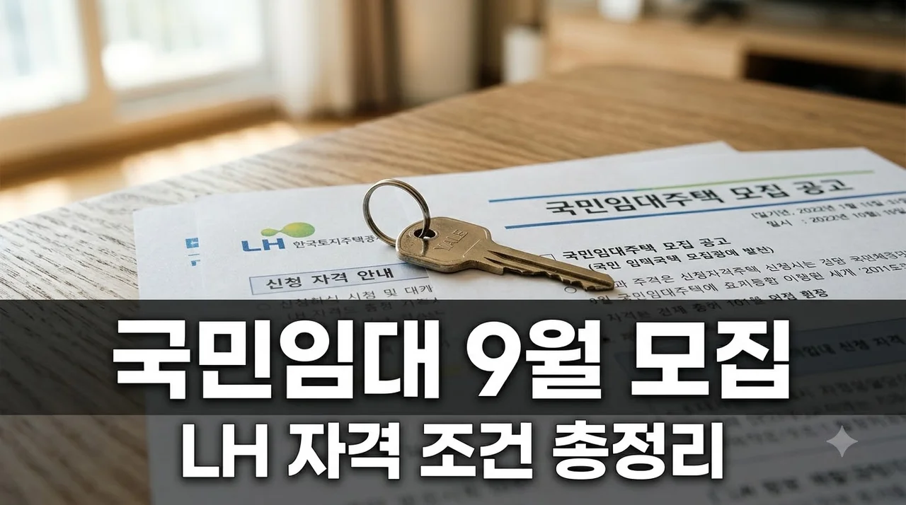 국민임대주택 9월 모집 어디 있나? LH 신청 전 자격 확인법