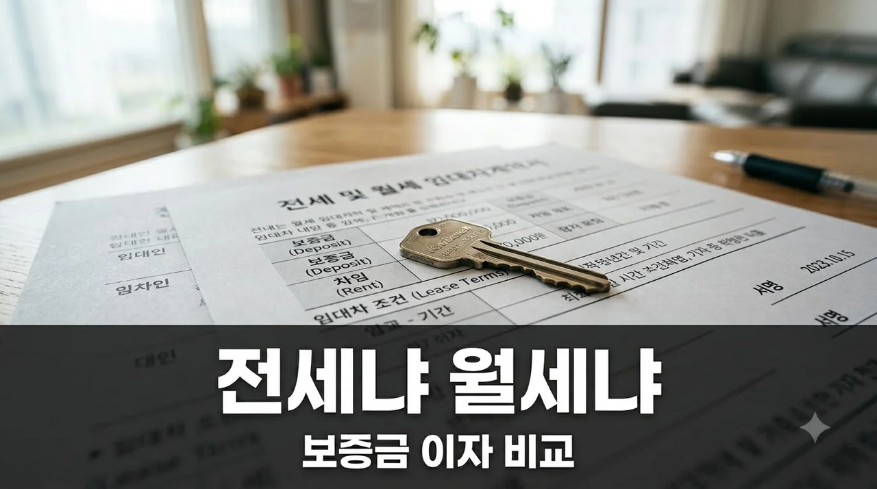 전세냐 월세냐 지금 무엇이 유리할까? 보증금 이자 계산법
