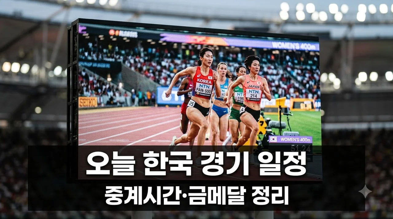 2026 아시안게임 오늘 한국 경기 뭐 있나? 성승민 첫 금메달 기대 속 중계시간 유의할 점..