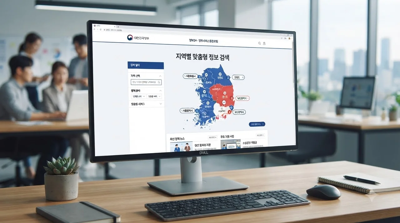지역별 융자 및 지원사업 조회 4단계 스텝