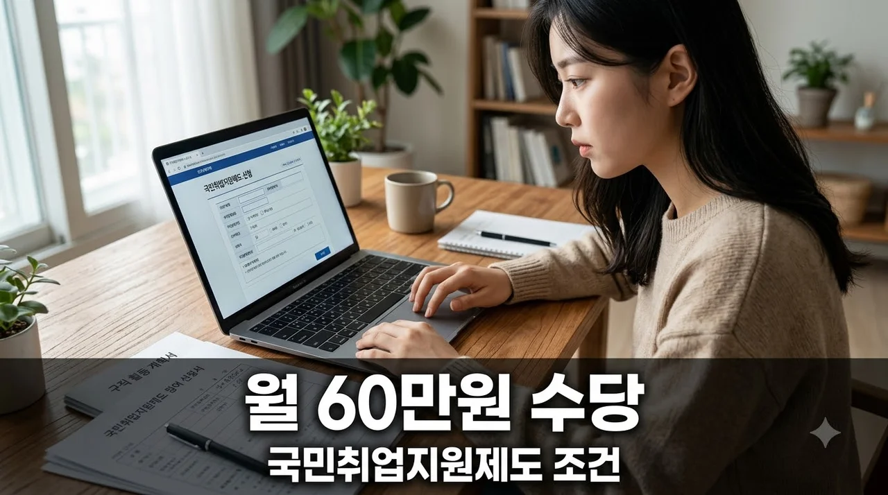 "월 60만원씩 받는다는데.." 국민취업지원제도 2026년 신청조건 진짜 대상은?