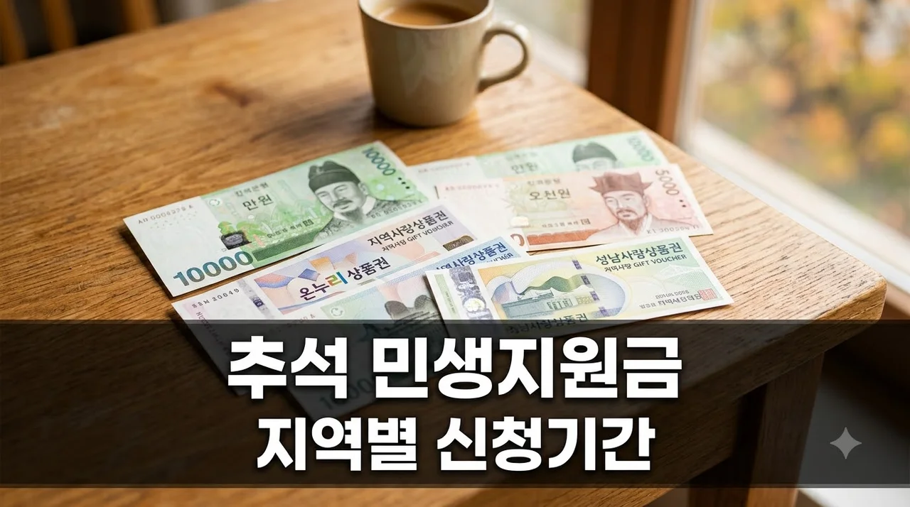 추석 민생지원금 10만~50만원 받나?.. 김해·나주·함평·통영 지역별 신청기간 공개