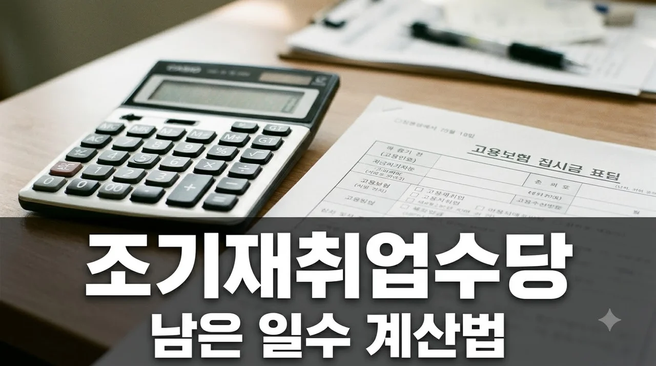 조기재취업수당 얼마나 받을까? 남은 실업급여 일수로 계산해보고 깜짝 놀란 이유..