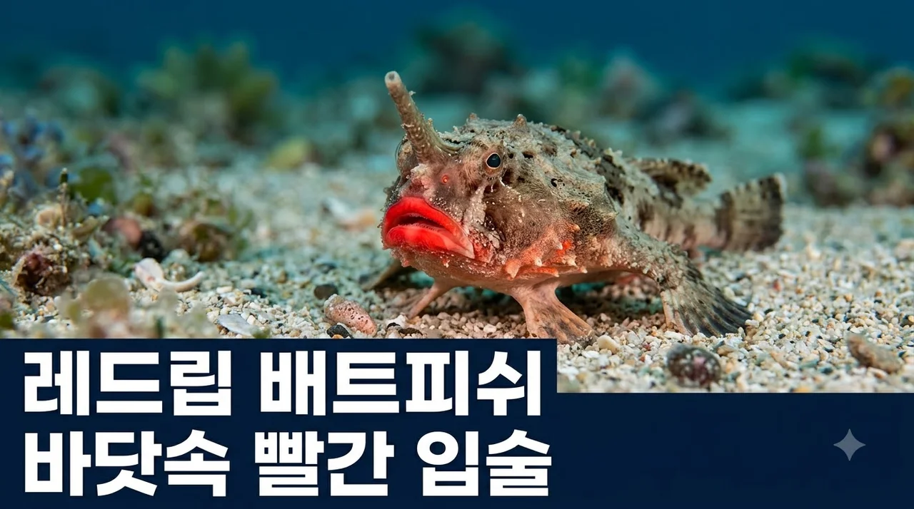 레드립 배트피쉬의 비밀: 빨간 입술과 바닷속을 걷는 신비로운 생물