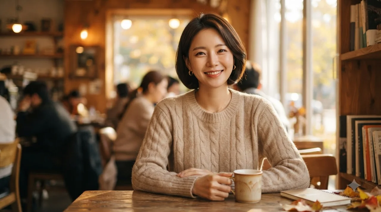 아이유 무대인사 단발 가을 니트룩이 화제인 이유