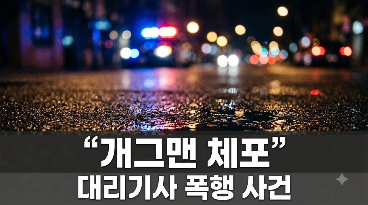 개콘 출신 개그맨 현행범 체포 대리기사 폭행 사건 전말과 법적 처벌 수위