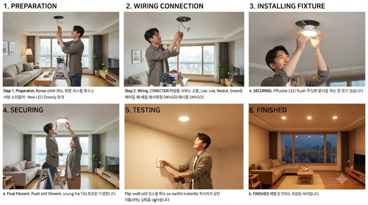 대구 북구 힐스테이트대구역오페라 조명 올바른 시공 3단계 절차