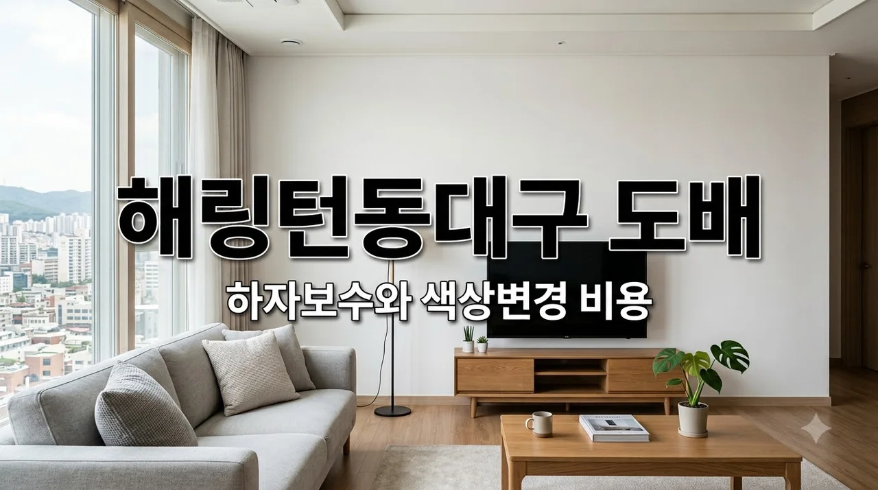 해링턴플레이스동대구 도배 필요할까? 하자보수와 색상변경 차이 및 팁