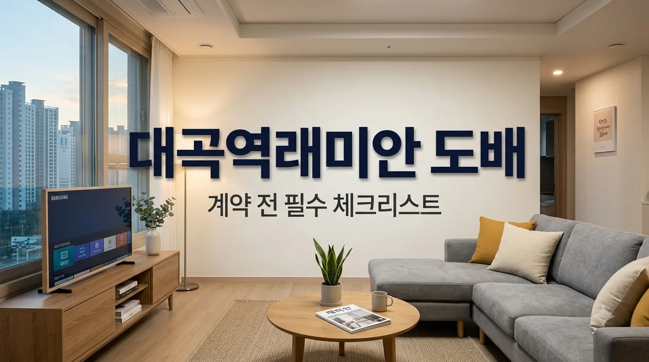 대구 달성군 대곡역래미안 도배 추천업체 및 계약 전 필수 체크