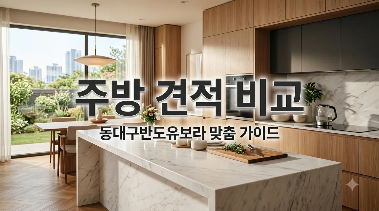 동대구반도유보라 싱크대 주방 비용 견적 차이 완벽 비교 분석