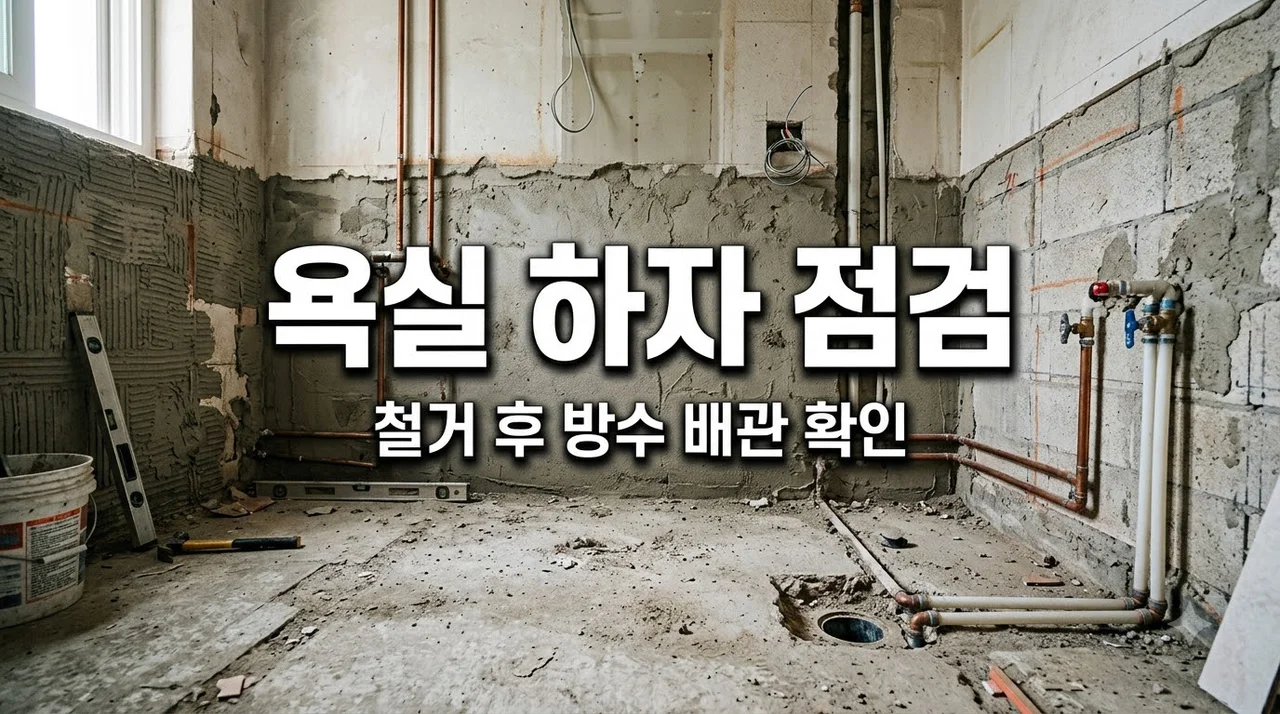 대구 동구 신서화성파크드림 욕실 철거 후 배관·방수 하자 점검법