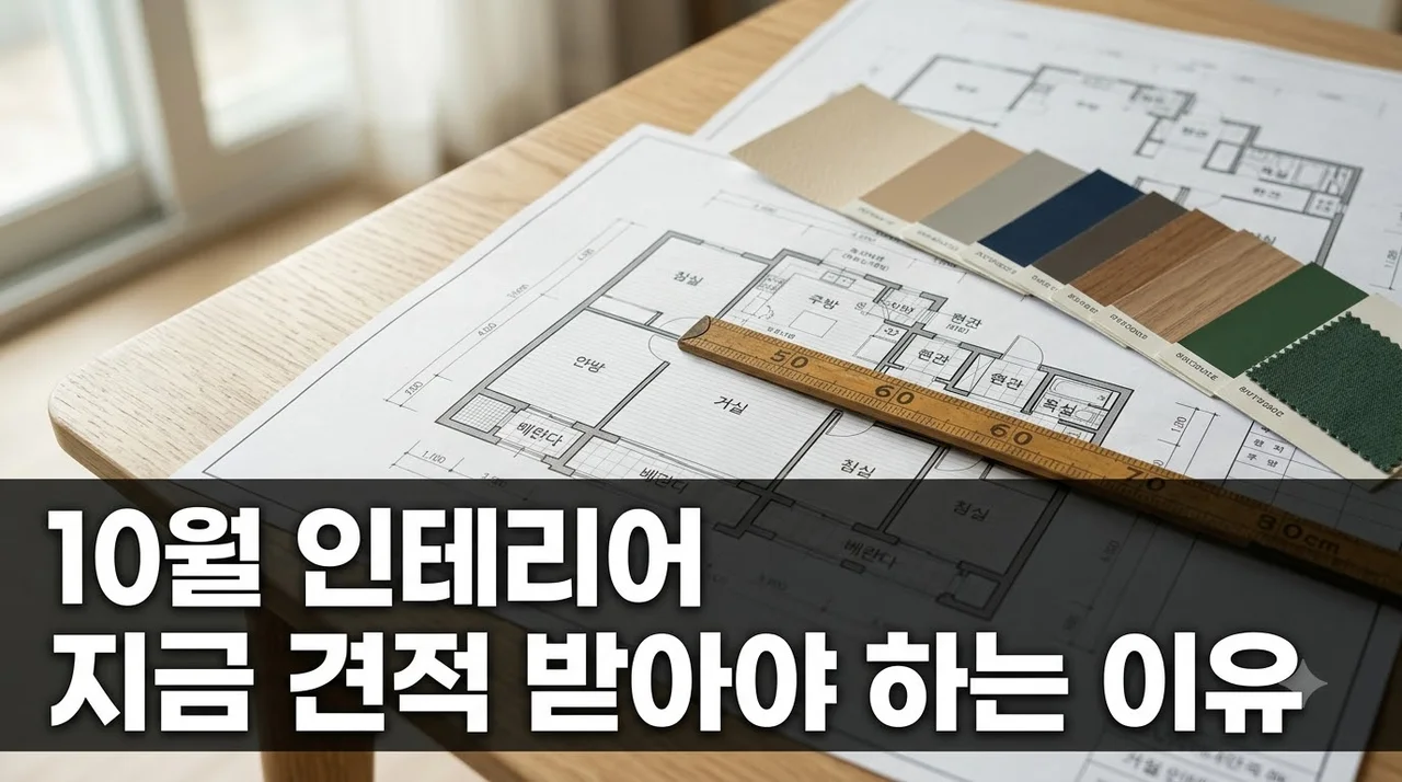 추석 지난 10월인테리어 지금 안 잡으면 늦는다고?.. 견적과 공사기간의 비밀