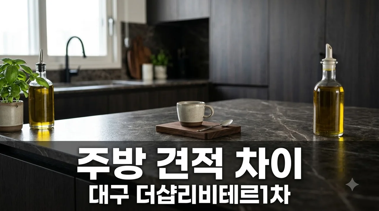 대구 중구 더샵리비테르1차 싱크대 견적 차이 상판·하드웨어 이유