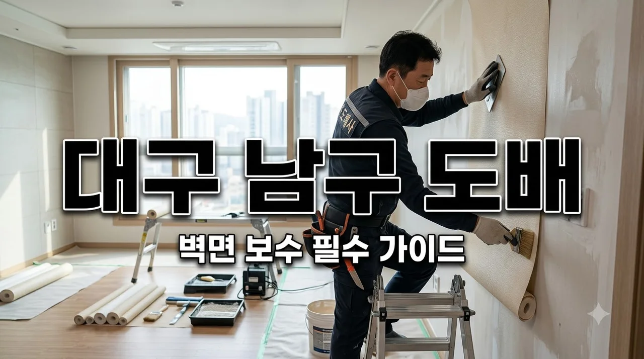 대구 남구 앞산비스타동원 도배, 합지·실크보다 벽면 보수가 먼저인 이유