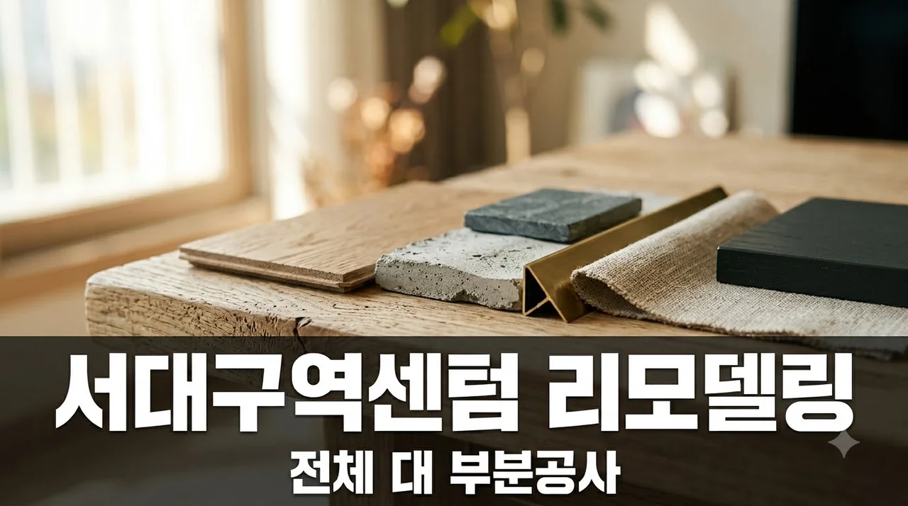 서대구역센텀화성파크드림 전체리모델링 vs 부분공사 현명한 선택 기준