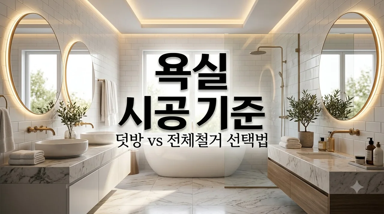 대구 중구 e편한세상대신 욕실 덧방·전체철거 바탕면 고르는 기준