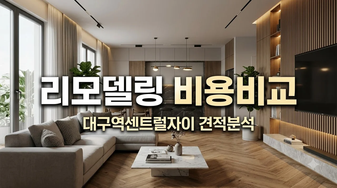 대구역센트럴자이 전체리모델링 비용·견적 차이 완벽 비교 정리