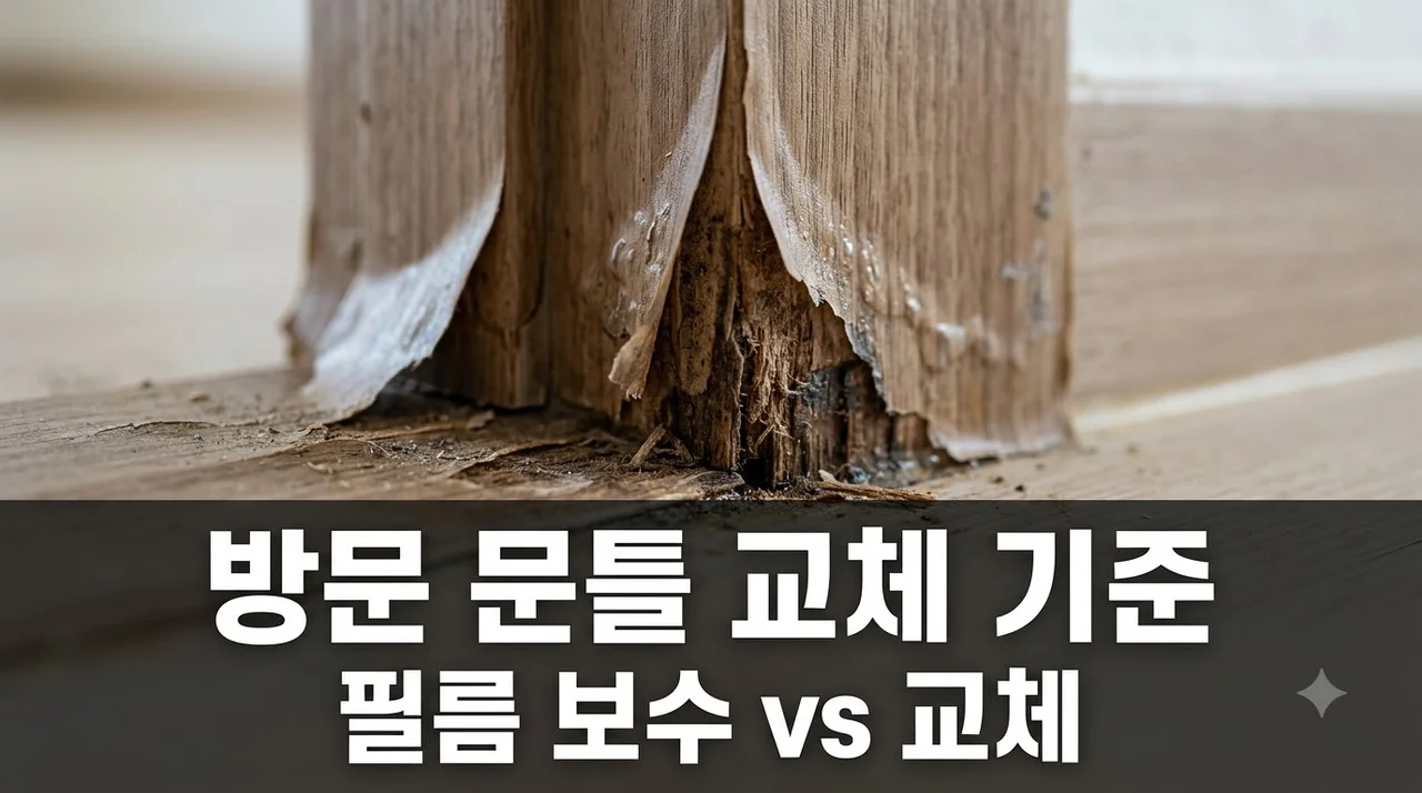 "다 뜯어야 하나요?" 대구 중구 대구역센트럴자이 방문·문틀 필름 보수와 교체 3대 기준..