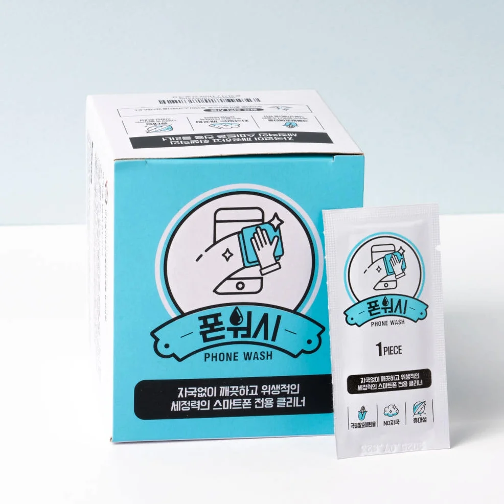 폰워시 스마트폰 클리너 알콜스왑 살균 소독 티슈 액정 세정제 100매 상세 이미지 4