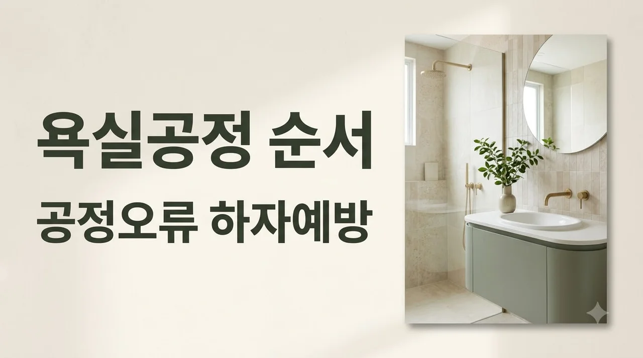 대신센트럴자이 욕실 리모델링 순서 뒤바뀌면 생기는 하자